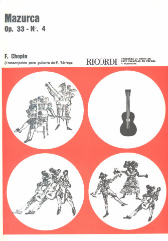 CHOPIN Frederic (1810-1849 Polonia)<br><br>Mazurka Op.33 N� 4 (Tarrega)